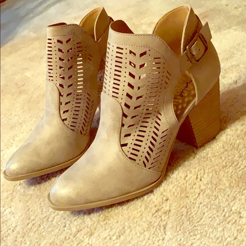 Tan booties